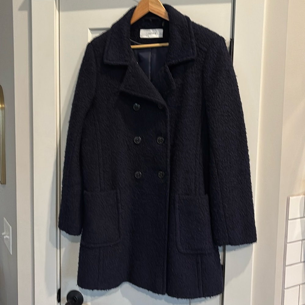 Tahari double breasted wool car coat